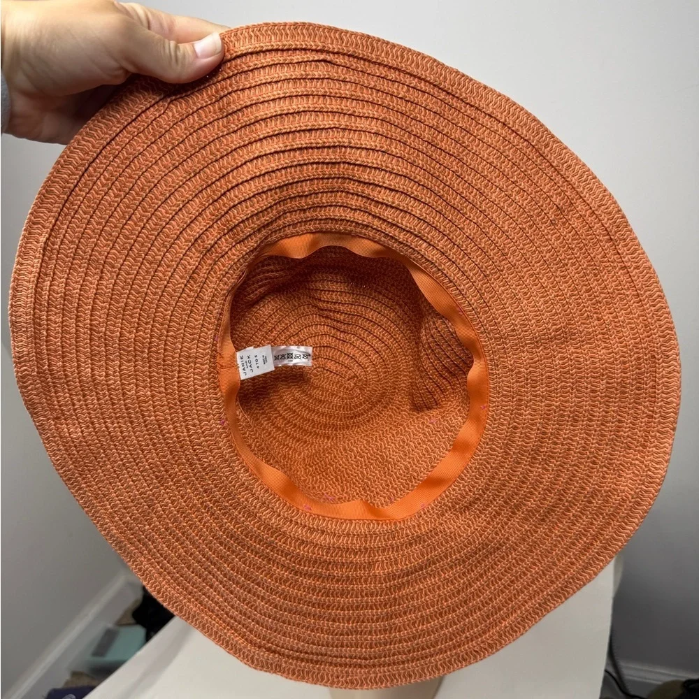 Janie & Jack Floral Bow Straw Hat Sz 4/5